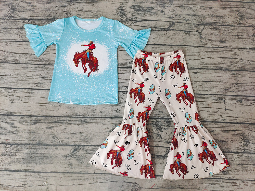 Baby Girls Horse Western Bell Pants sets