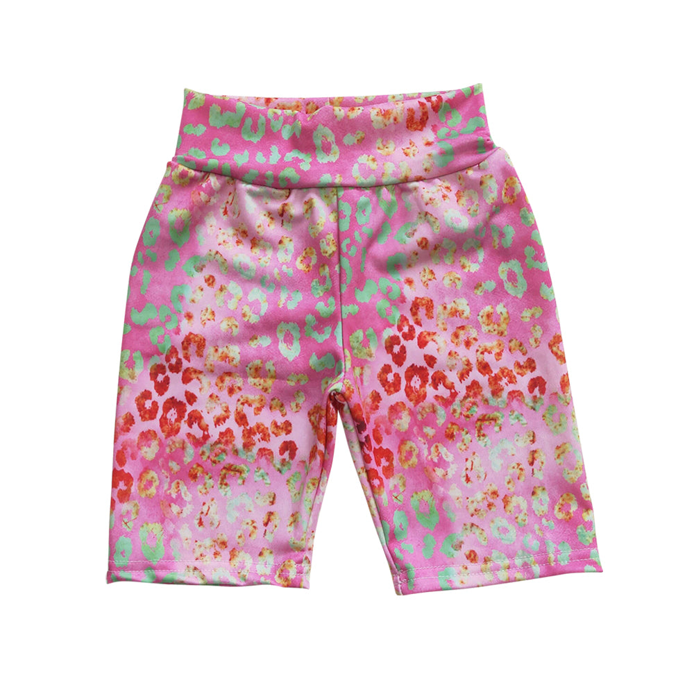 Baby Kids Girls Biking Pink Leopard Summer Shorts