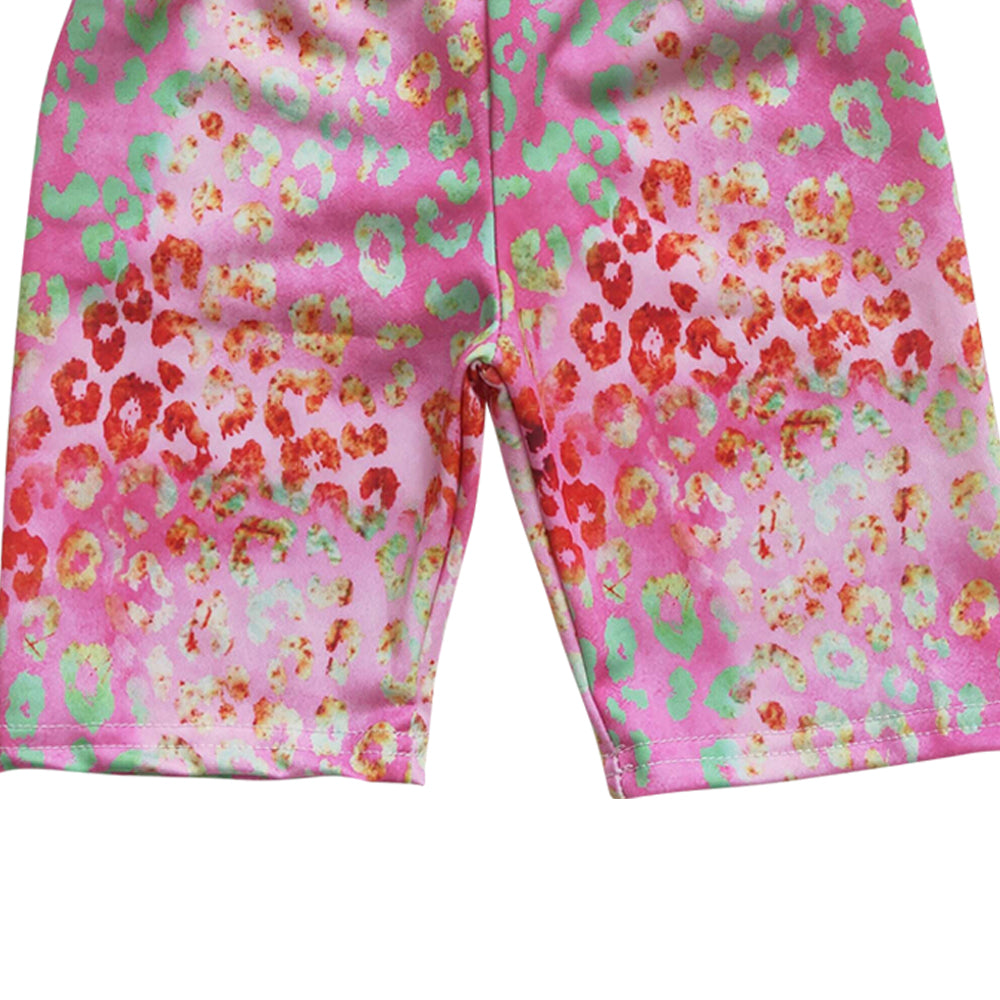 Baby Kids Girls Biking Pink Leopard Summer Shorts