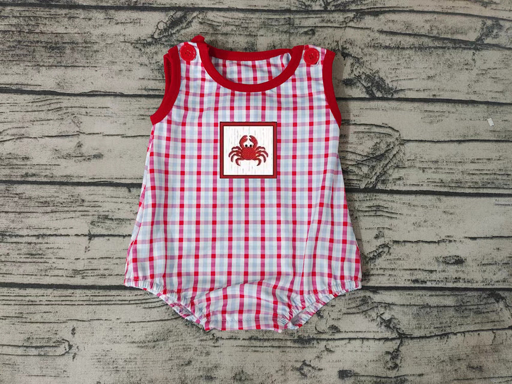 Baby Boys Summer Crab rompers