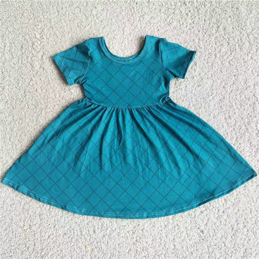 Baby girls blue short sleeve dress221203