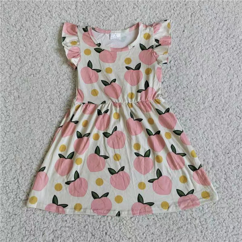 Baby girls peach short sleeve dress221203