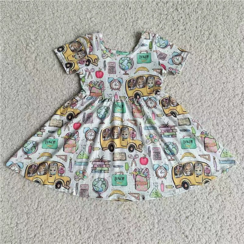 Baby girls bus short sleeve dress221205