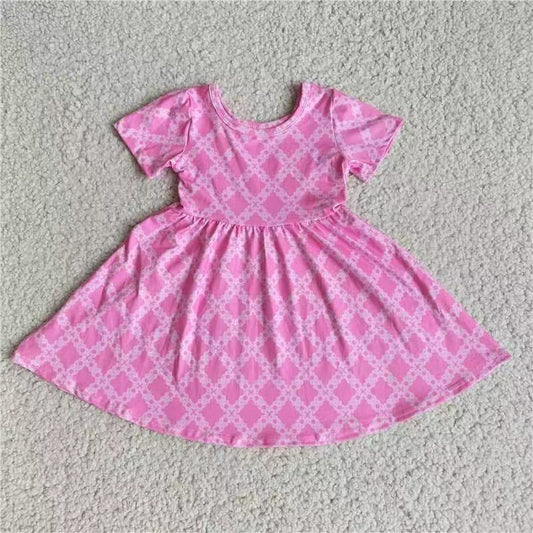 Baby girls hotpink short sleeve dress221205