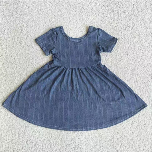 Baby girls navy short sleeve dress221205