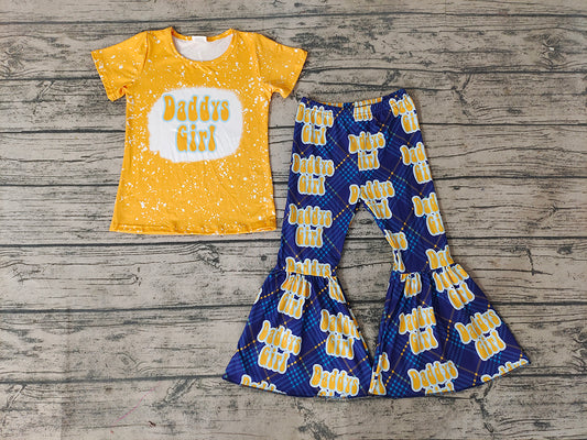 Baby Daddy's Girl Bell Bottom Pants clothes sets