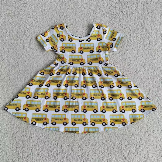 Baby girls bus short sleeve dresses 221206