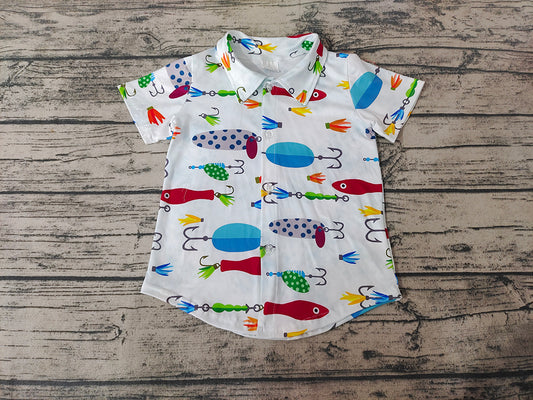 Baby Boys Fishing short Sleeve buttons shirts tops