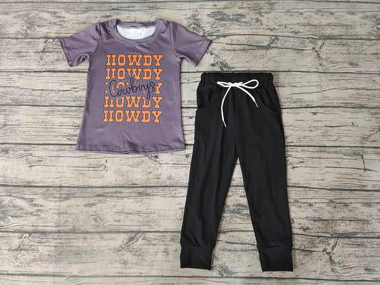 Baby Boys Howdy Tee Shirt Pants sets