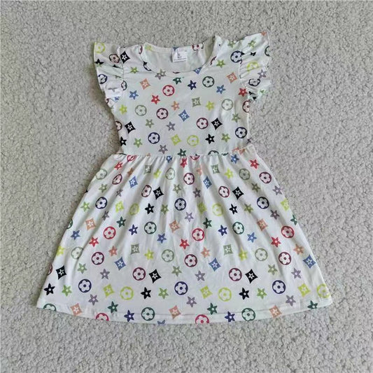 Baby girls white flower pearl dresses 221208