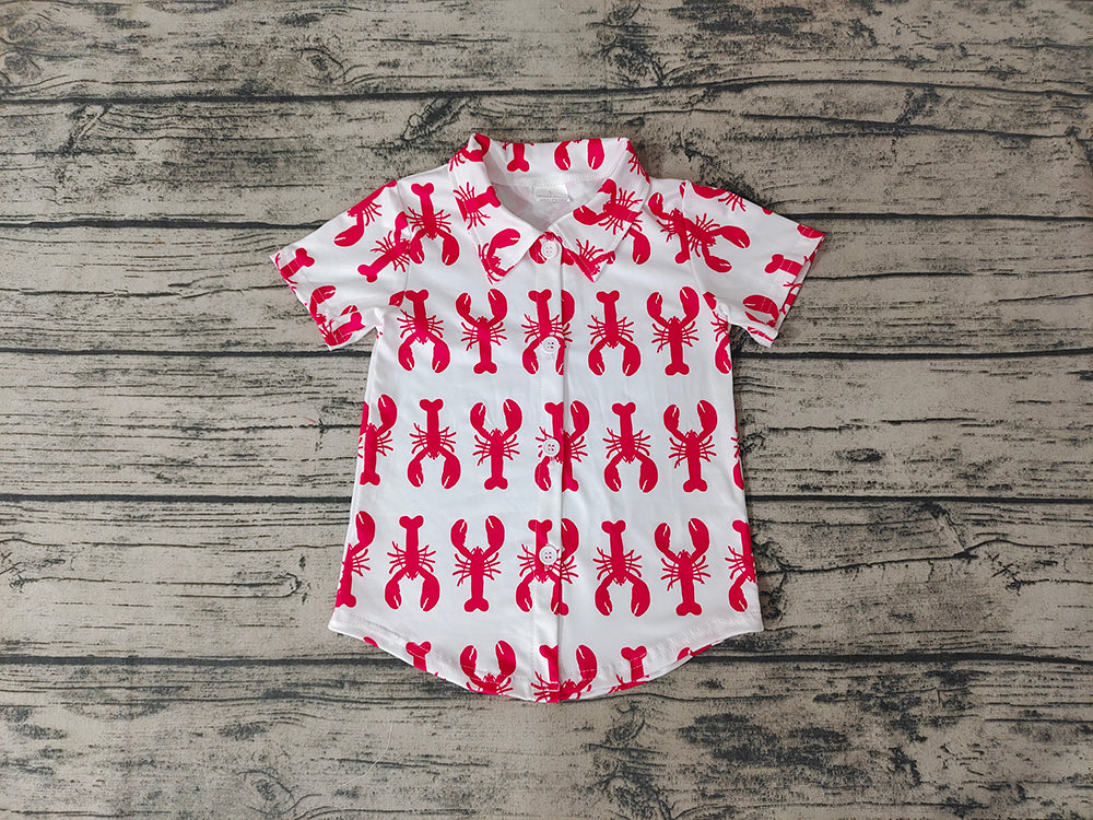 Baby Boys Lobster Short Sleeve button up shirts