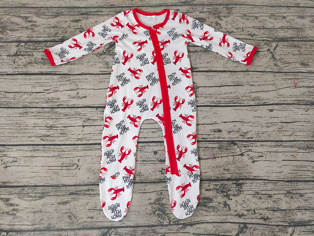 Baby Kids Red Lobster crawfish rompers