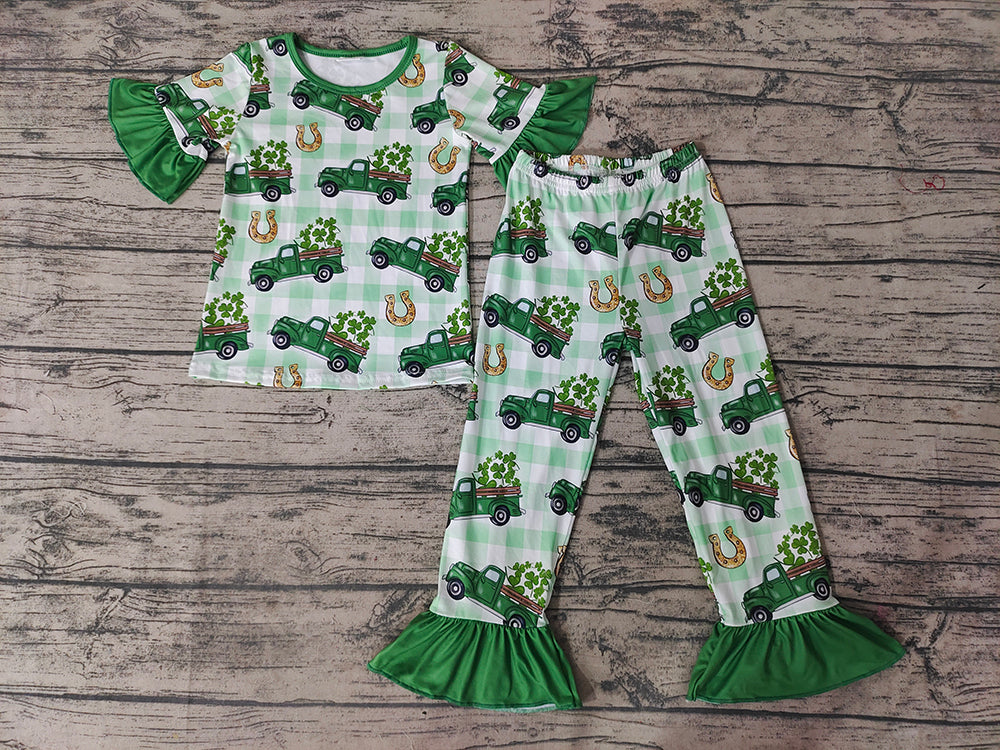 Baby Girls St Patrick Day Pajamas Pants clothes sets