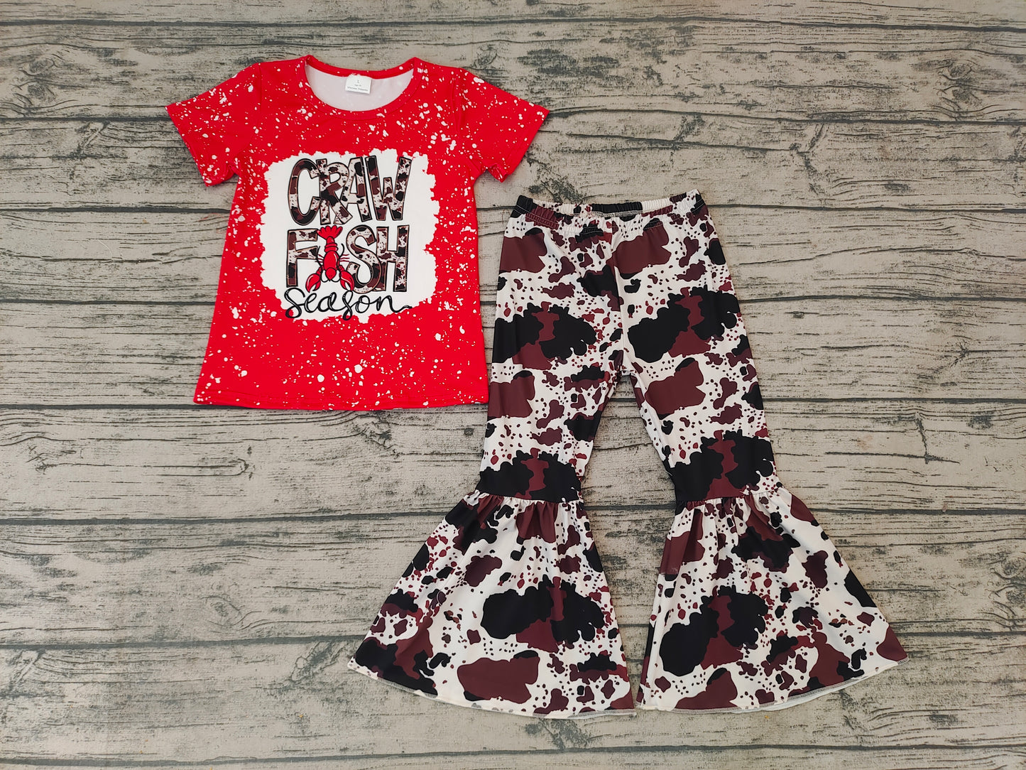 Baby Girls Crawfish Red Leopard Pants sets