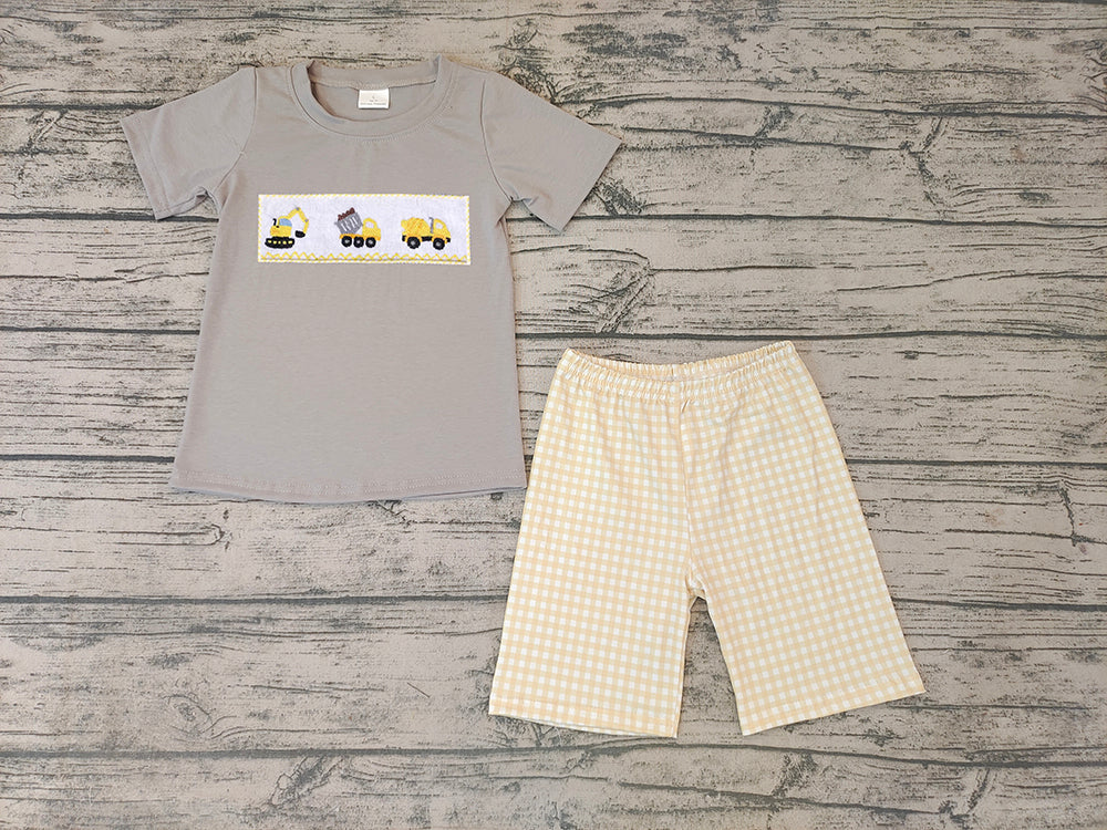 Baby Boys Construction Summer Shorts Clothes Sets