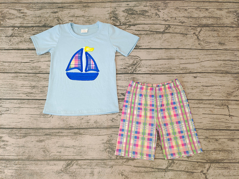 Baby Boys Summer Boats shorts Clothes Sets