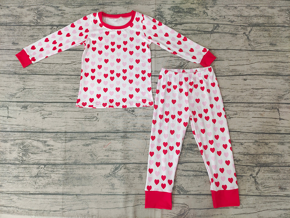 Baby Girls Heart Pajamas Pants clothes sets