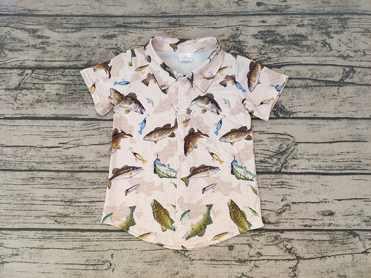 Baby Boys Fishing Short Sleeve T-shirts tops