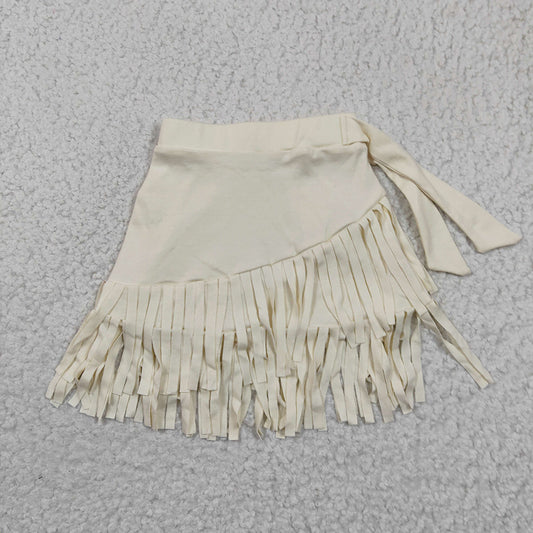 Baby Girls Thick fabric White Tassel Ruffle Skirts