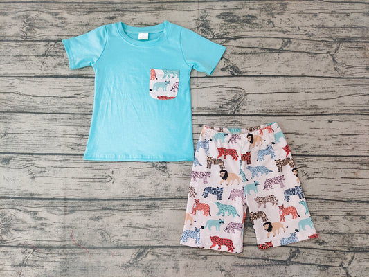 Baby Boys Animal Pockets Shorts Sets