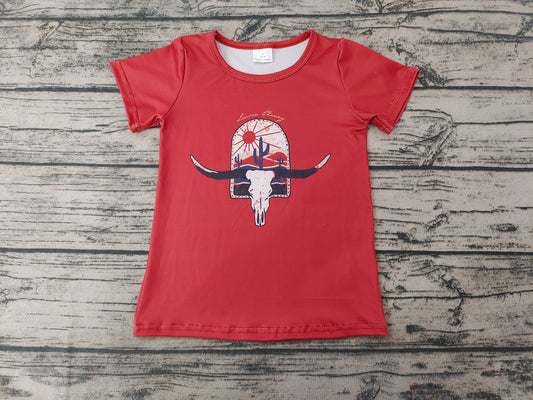 Baby Girls Cow Skull Western shirts tops