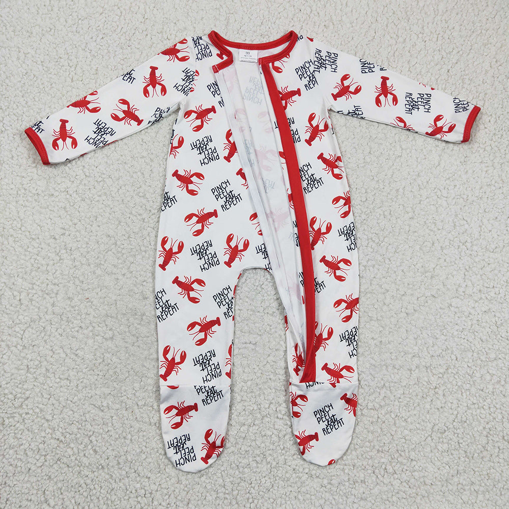 Baby Kids Red Lobster crawfish rompers