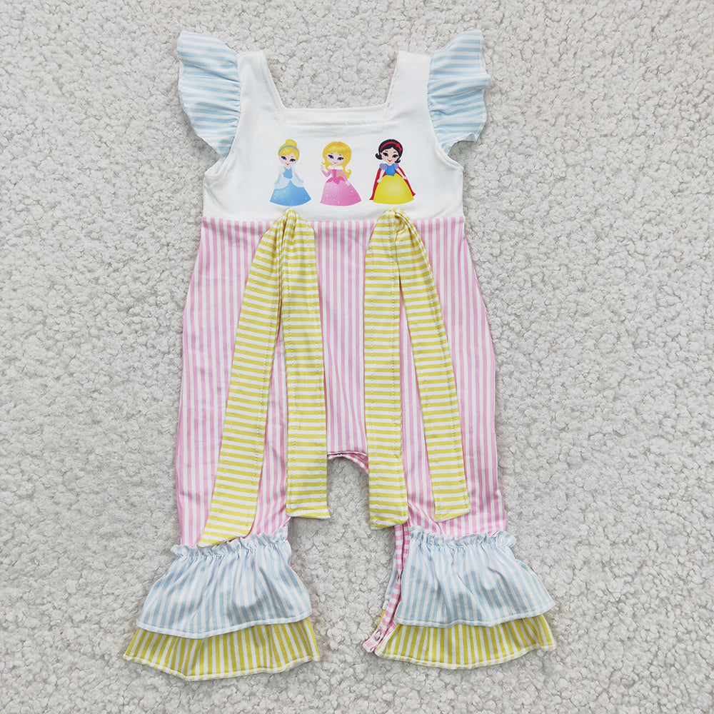 Baby Girls princess bows rompers