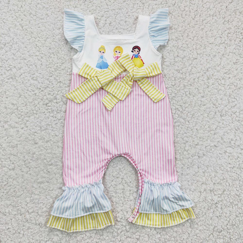 Baby Girls princess bows rompers