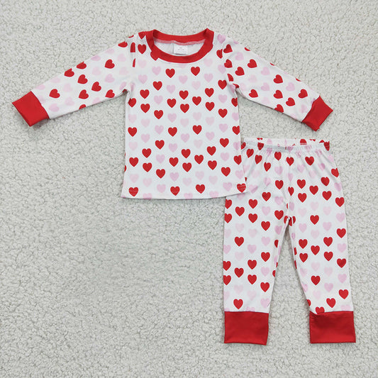 Baby Girls Heart Pajamas Pants clothes sets
