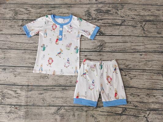 Baby Boys Easter Rabbit Shorts Sets Pajamas