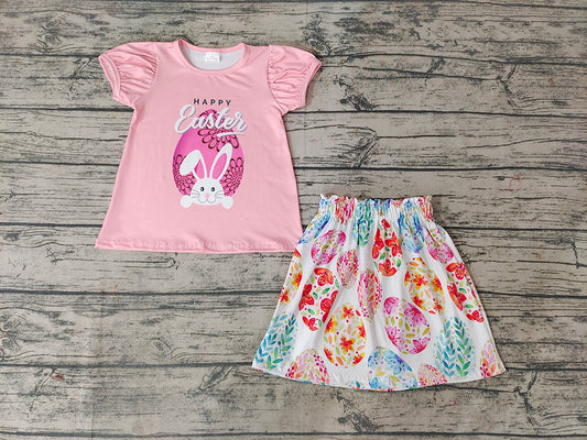 Baby Girls Happy Easter Skirts Clothes Sets