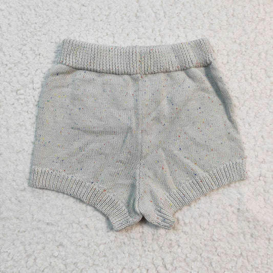Baby Girls Grey Colorful Dots Short Sleeve Sweater Shorts