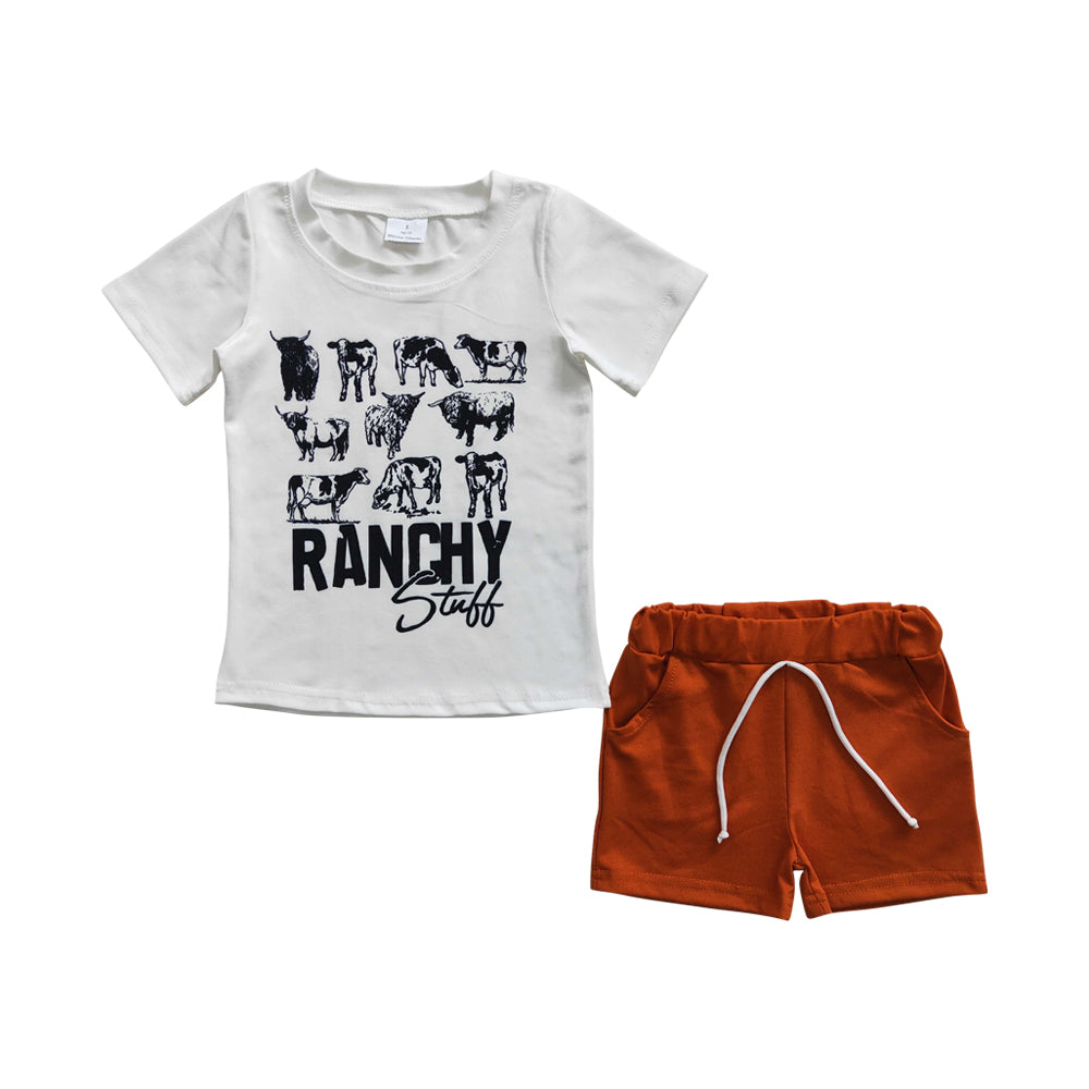 Baby Boys Ranchy Western Summer Shorts Sets