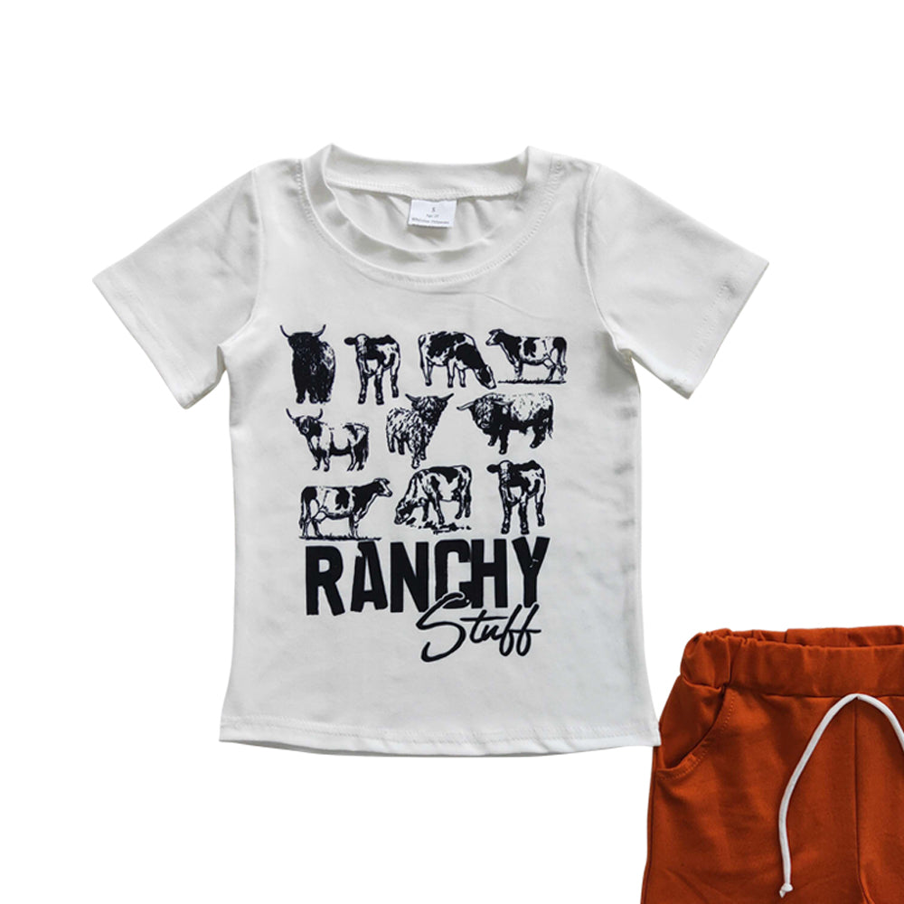 Baby Boys Ranchy Western Summer Shorts Sets