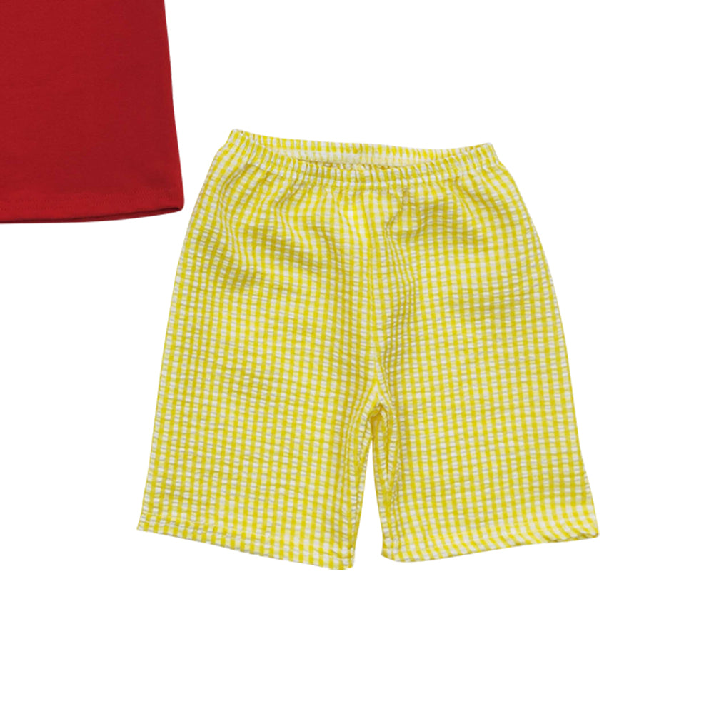 Baby Boys Car Red Summer Shorts Clothes Sets