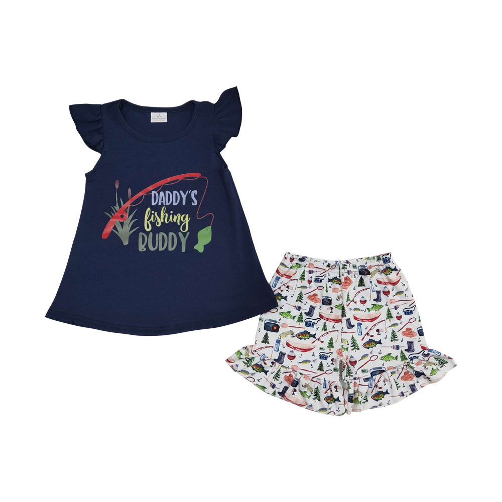 Baby Girls Summer Fishing Shorts Sets