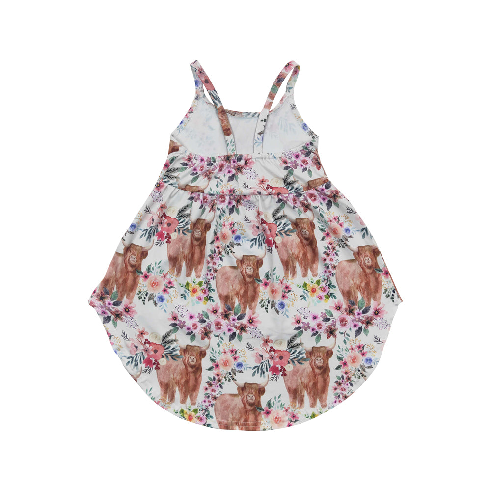 Baby Girls Highland Cow Hi-low Tops