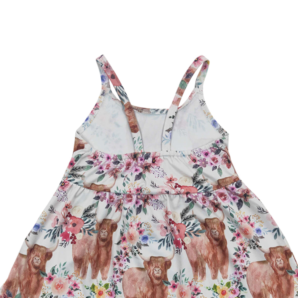 Baby Girls Highland Cow Hi-low Tops