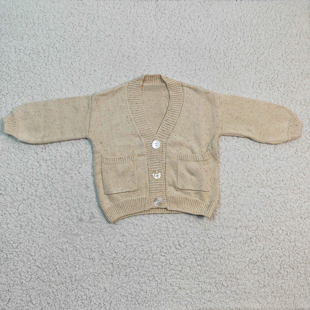 Baby Girls Khaki Long Sleeve Spring Sweater Cardigans