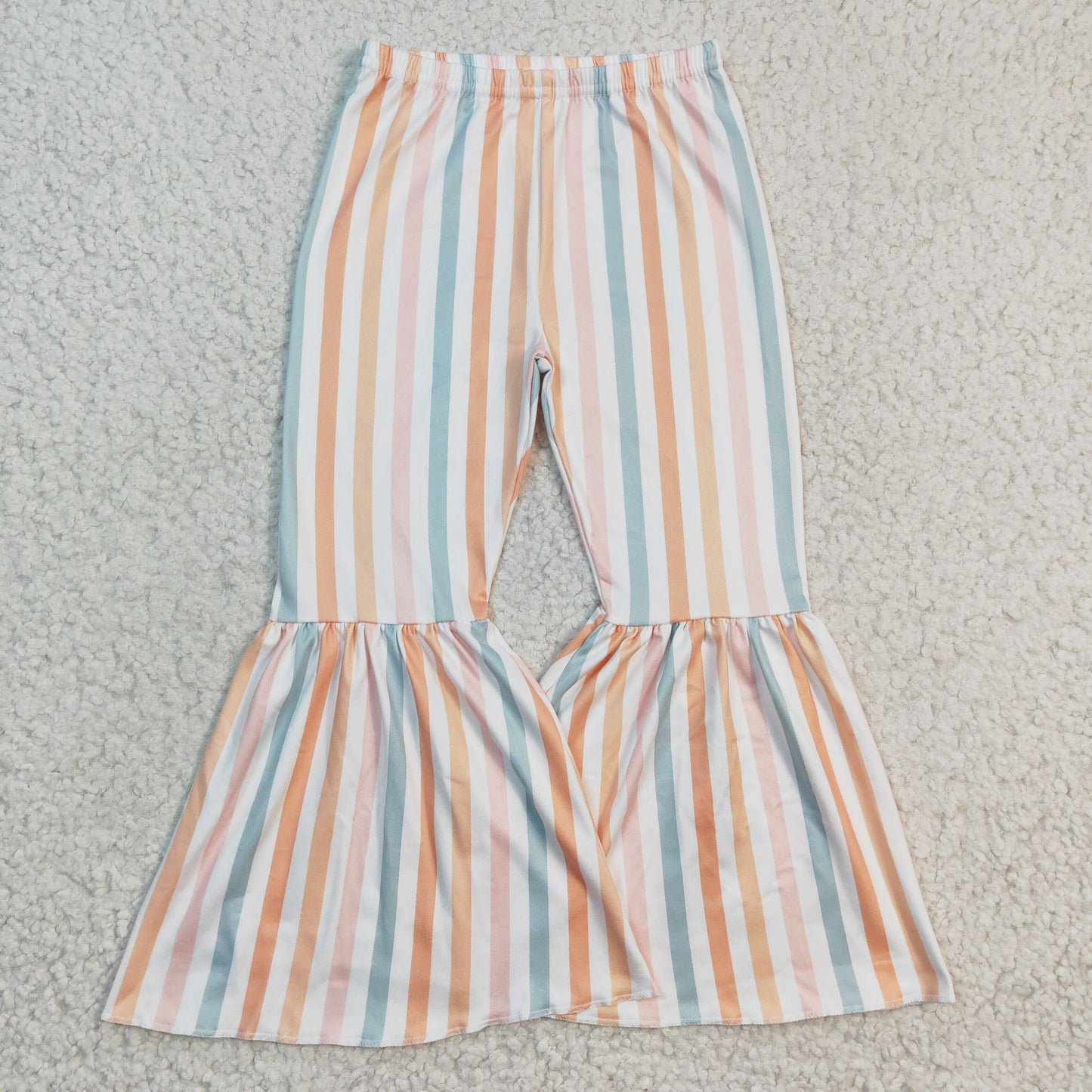 Children Kids Milk Silk Western Bell Bottom Pants