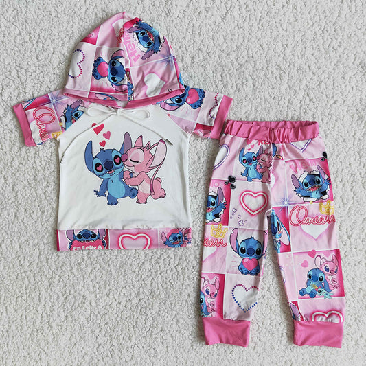 Cartoon animal hoodie pants sets