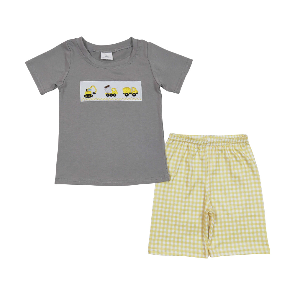 Baby Boys Construction Summer Shorts Clothes Sets