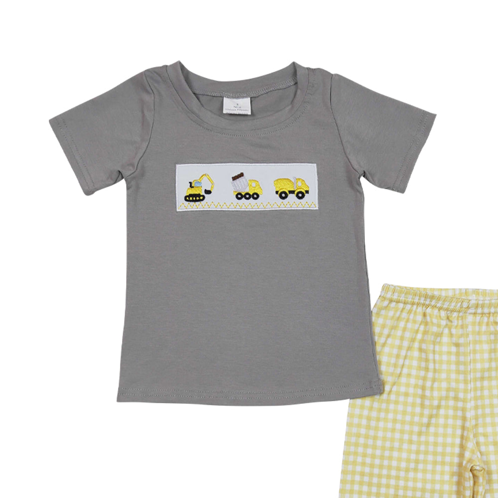 Baby Boys Construction Summer Shorts Clothes Sets