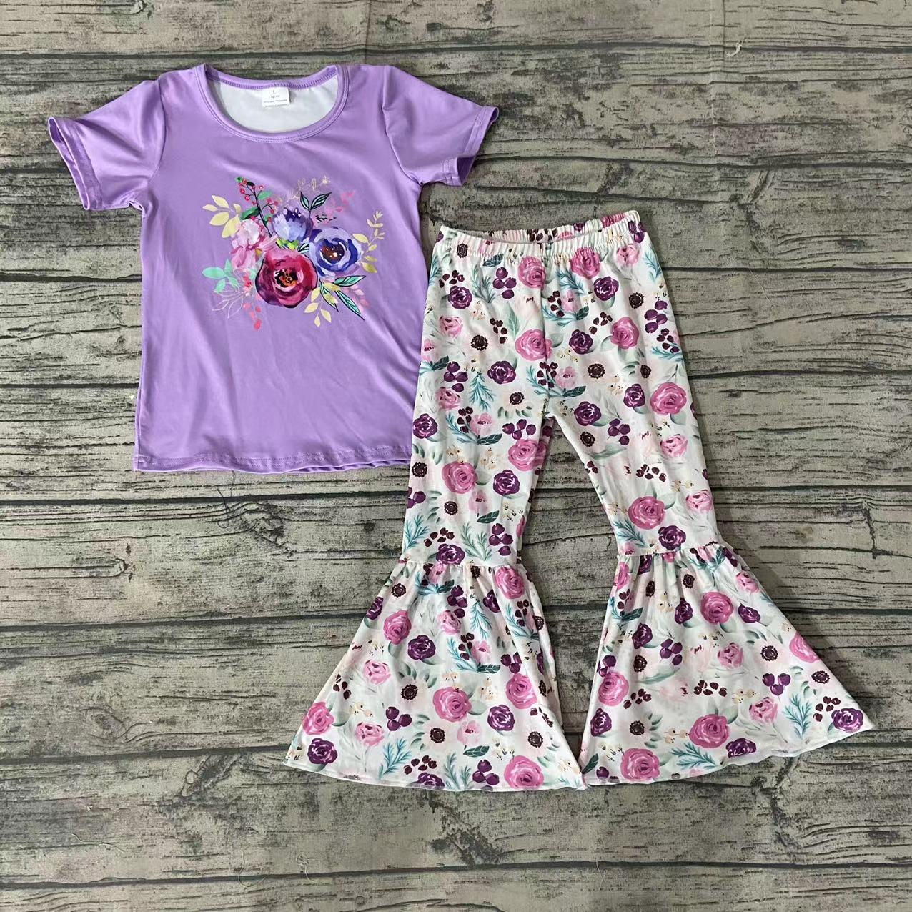 Purple floral bell sets