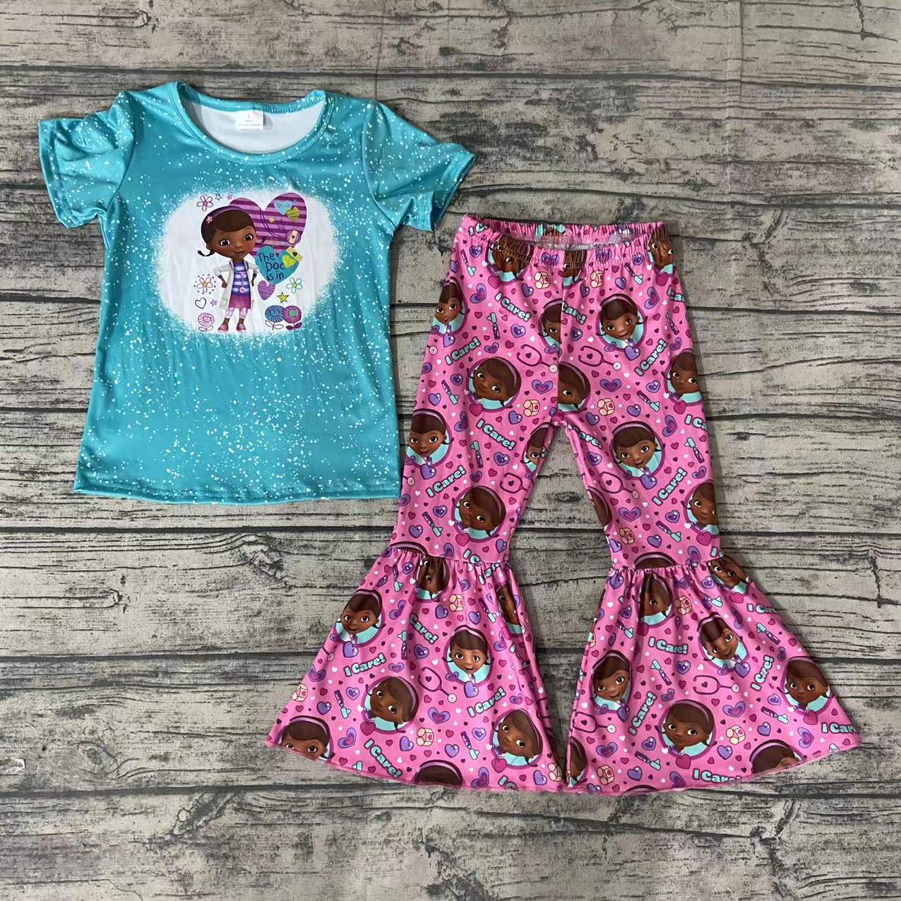 Baby Girls ballon pink blue bell pants sets