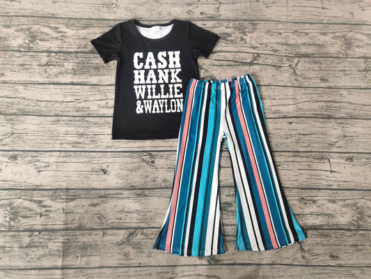 Baby Girls western stripe pants sets