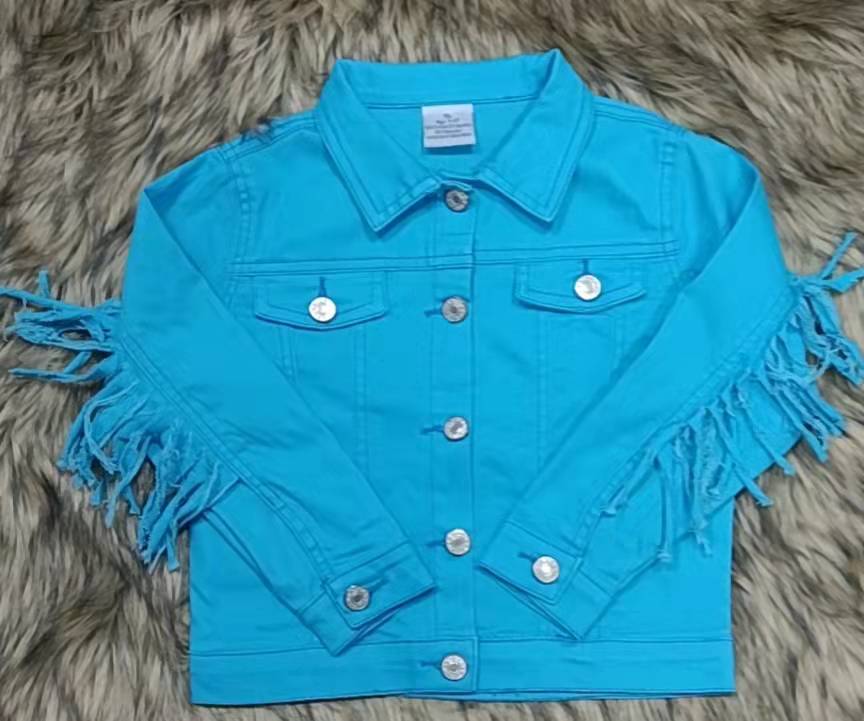 Baby girls tassel blue denim jackets