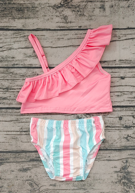 Baby Girls summer stripe 2pcs swimsuits