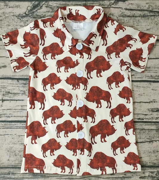 Baby Boys western button up cow shirts