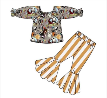 Baby girls Halloween bell pants clothing sets